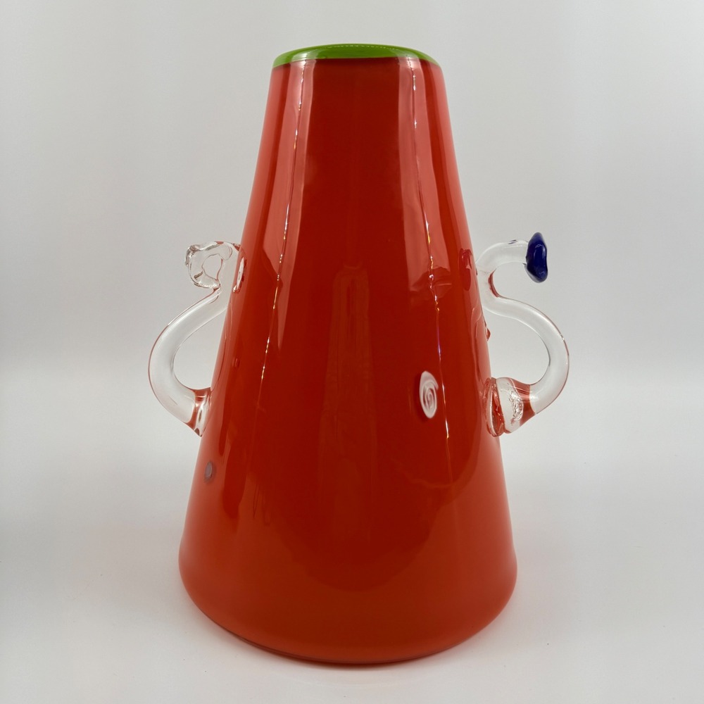 Mitchell Gaudet Studio‎ Inferno Art Glass Vase Signed 1997 Memphis Hand Blown